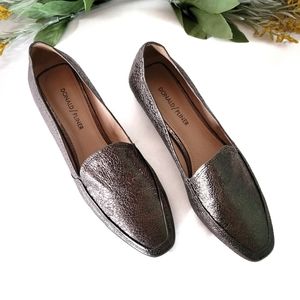 Donald J. Pliner Icon Metalic Leather Loafers Size 8